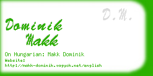 dominik makk business card